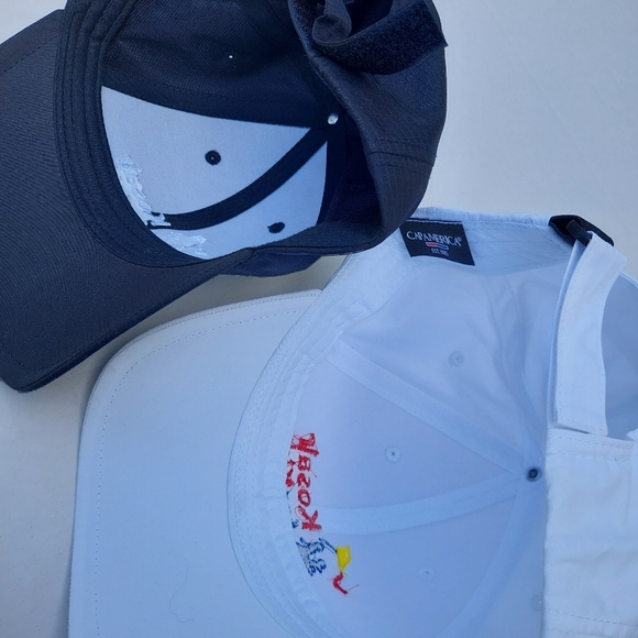 Lot Of 2 Kosair for Kids White and Black Caps NEW - Picture 4 of 4